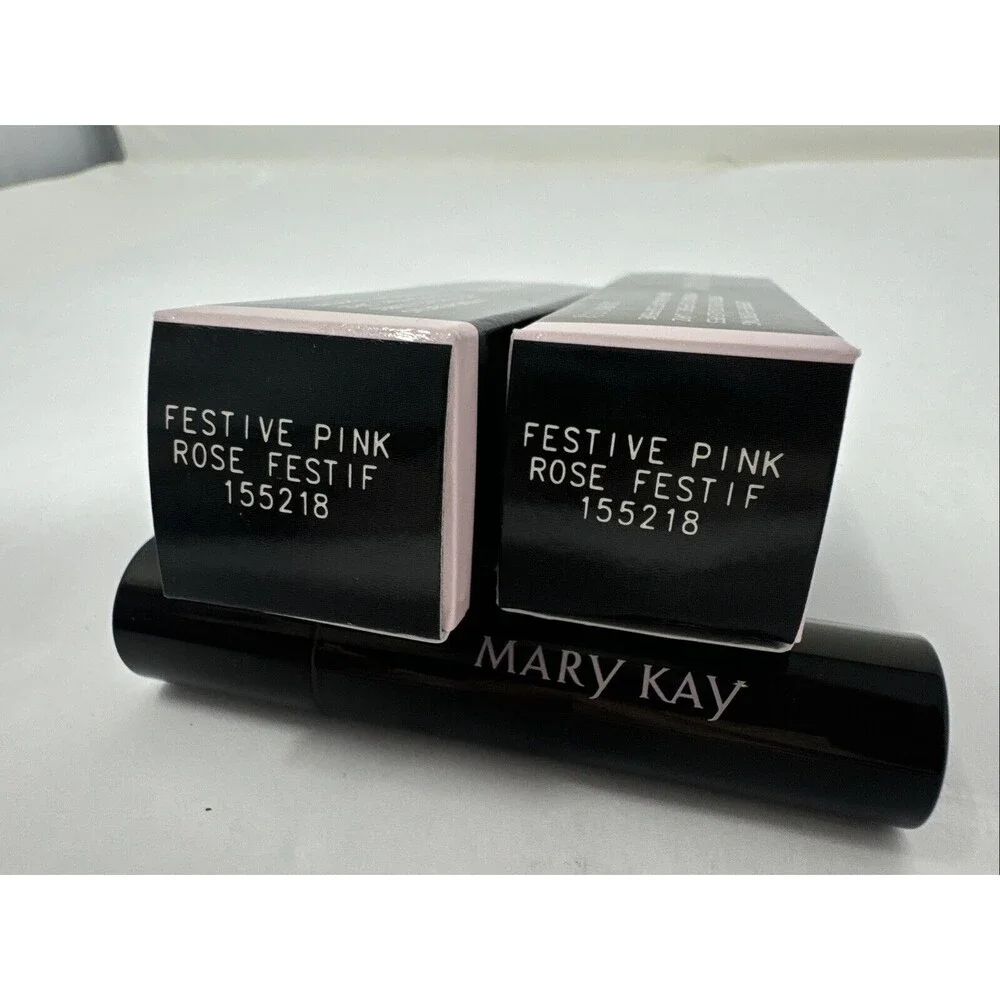 2x New In Box Mary Kay Supreme Hydrating Lipstick Festive Pink Full Size 155218